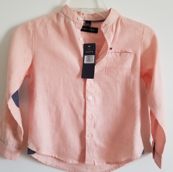 Tommy Hilfiger Other - Kids New Tommy Hilfiger Boy linen Button Down Shirt Size 5/6